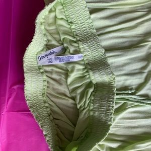 Grey and Lime Green Skirts